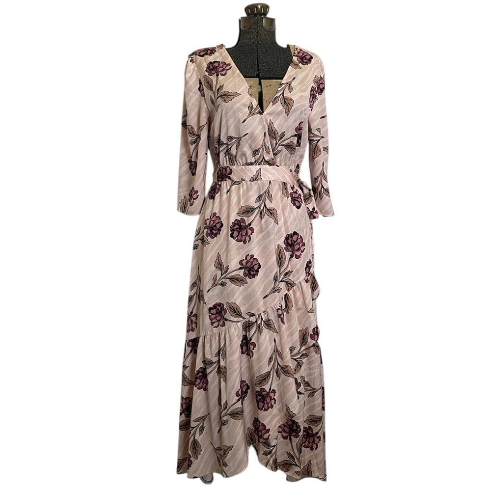 Saltwater LUXE Floral Wrap MIDI Dress